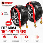 Pro Basket Tie Down Car Tire Strap Tow Dolly Snap Hook With Rubber Sleeve 2 Pack