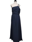 Alfred Angelo Navy Blue One Shouder Chiffon Bridesmaid Formal Gown Size12