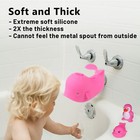 Whale Pink Baby Bath Spout Cover     Soft Silicone Faucet Protector For Kids