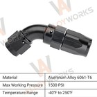 2x 4an 60 Degree Swivel Hose End Fitting Adapter For Braided Fuel Hose Line