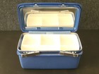 Vintage Samsonite Concord Train Makeup Case Blue Hardshell   Tray - See Pictures