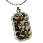 Pallasite Meteorite Pendant  brenham Meteorite Necklace