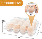 100 Pack 12 Count Plastic Egg Cartons     Bulk Cheap Clear Reusable   Egg Cartons