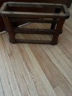 Antique Singer Treadle Sewing Machine Cabinet  Wood  2 Drawer Frame Stack Left