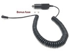 Car Coiled Power Cord Replacement For Beltronics 615  625 Radar Detector