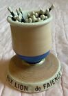  vintage French Porcelain Match Striker Aux Lion De Faience Rue Derivoli Paris 