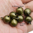 50pcs 14mm Small Bronze Jingle Bell 5 9inches Mini Vintage Craft Bell Antique Br