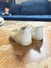 Pair Of Vintage White Leather Baby Shoes