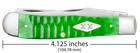 Case Xx Knives Trapper Gator Jig Bright Green Bone 11440 Stainless Pocket Knife