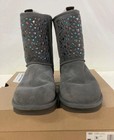 Ugg Classic Leather Suede  Short Jewel Stud Ii Boots  Sequin Women s Size 6