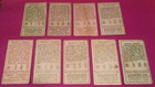 T205  Tobacco Card Lot   9 Cards   1909-1911  Gold Border  Sovereign  Sweet Cap