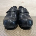 Dansko Womens Black Leather Clogs Shoes Slip On Size 38 Us 7 5 Or 8 Tamara