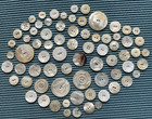 73 Antique Vintage Simply Carved White Mop Buttons - Small To Large - Old Lot