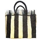 Veronica Beard X Dans La Main Stripe Natural Woven Straw Tote Bag  msrp  325 