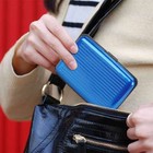 Aluminum Rfid Blocking Credit Card Holder For Men Women Stylish Travel Wallet