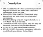 Elkay Lksmhsl Sinkmate Kit With Hook  Sponge Holder  And Ledge