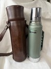 Vintage 1976 Aladdin Stanley A-944c Thermos Vacuum Bottle Green Usa W  Case