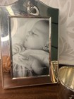 Reed Barton Silverplate Cross Baby Frame   Duck Cup Christening Gift Set