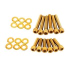 12pcs Gold Twin Cam Engine Rocker Box Cover Bolts For Harley 2000-17 Touring Fl
