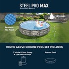 Bestway 56817e 12  X 30  Steel Pro Max Round Above Ground Swimming Pool W  Pump