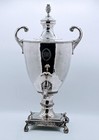 Victorian 20 In English Silver Plate Neoclassical Tea Urn Samovar Hot Water Pot