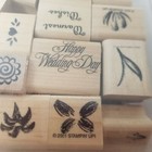 Stampin Up Lot Of Random Rubber Wooden Handle Stamps All Good Pre-owned Cond 