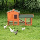 61  Wooden Rabbit Hutch Chicken Coop Small Pet House Bunny Cage W ramp Run