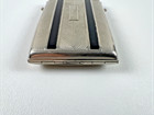 Vintage Evans Cigarette Lighter Case Combo Art Deco Black Enamel Stripes