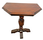 Ornate Wooden Accent Table  Victorian Style Plant Stand  Small Entryway Pedestal
