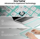Wireless Keyboard And Mouse Combo 2 4g Slim Full Size Quiet Keys Blue Pc Set