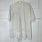 Antique Childs White Cotton Dress Hand Embroidered Pintuck Heirloom Gown