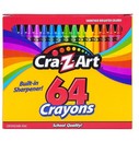 Cra-z-art 64 Crayons Pack  Includes Built In Sharpener New Crafts Art Draw Kids