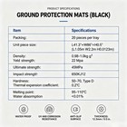 20 Pack Ground Protection Mats 87 x42  Heavy Duty Hdpe Anti Slip Equipment Mat