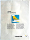 1966 Continental Airlines Golden Jet Advertisement Vintage Aviation Dwyy2