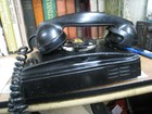 Black Rotary Dial Wall Telephone Phone Itt Bell System Western Northern Electric