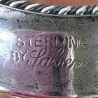 Vintage Sterling Silver Glass Condiment Toothpick Holder  Taxco Sterling Spoons