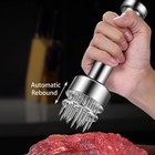 Stainless Steel Meat Tenderizer Tool 21 Sharp Needles Meat Piercing Tenderizing