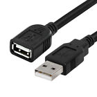 2 Pack Usb Extension Cable Lead A Male Plug To Female Socket Cord Extender Lot