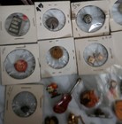 Vtg Lot Of 26 Pins buttons  In Sleeves And Out