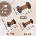 30pcs 3 Sizes Antique Wooden Empty Spools  Empty Thread Spools Wooden Ribbon    