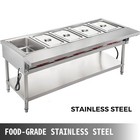 Commercial Steam Table Electric Food Warmer 5-pan Buffet Bain Marie 3750w