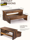 25 Acacia Bed Steps For High Beds For Adult 500lbs  2-step Wood Step Stool      
