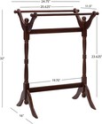 Cherry Finish Wooden Quilt Blanket Rack Holder Display Stand Storage Home Decor