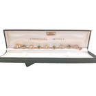 Connemara Marble Irish Bracelet With Gold Tone Shamrocks