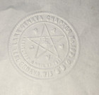 Antique Cast Iron Stamp Embosser Order Of Eastern Star Masonic Lake Geneva Wi