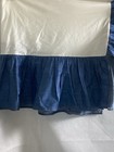 Vtg Guess Home Collection Blue Jean Denim Crib Skirt Dust Ruffle 100  Cotton