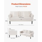 Loveseat Sofa  69-inch Small Sofa Couch For Living Room  Velvet Fabric 2-seats C