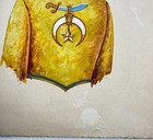 1920s Shriners Wool Cropped Jacket Yellow Green Red Original Catalog Artwork