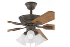 Hampton Bay Glendale Iii 52  Led Indoor Oil Rubbed Bronze Ceiling Fan With Light
