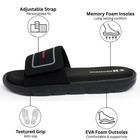 Alpine Swiss Men s Black Slide Sandals  Arch Support  Adjustable Strap